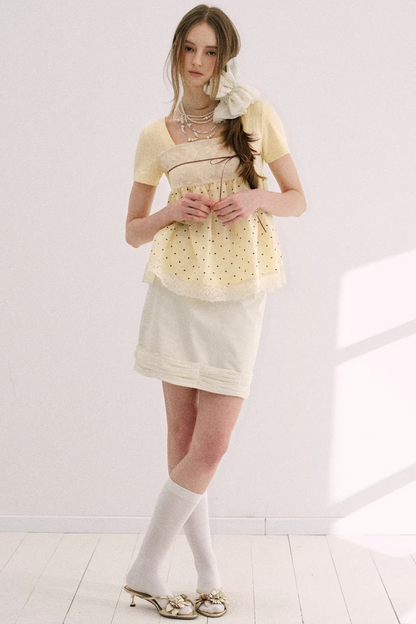 Retro French Babydoll Top