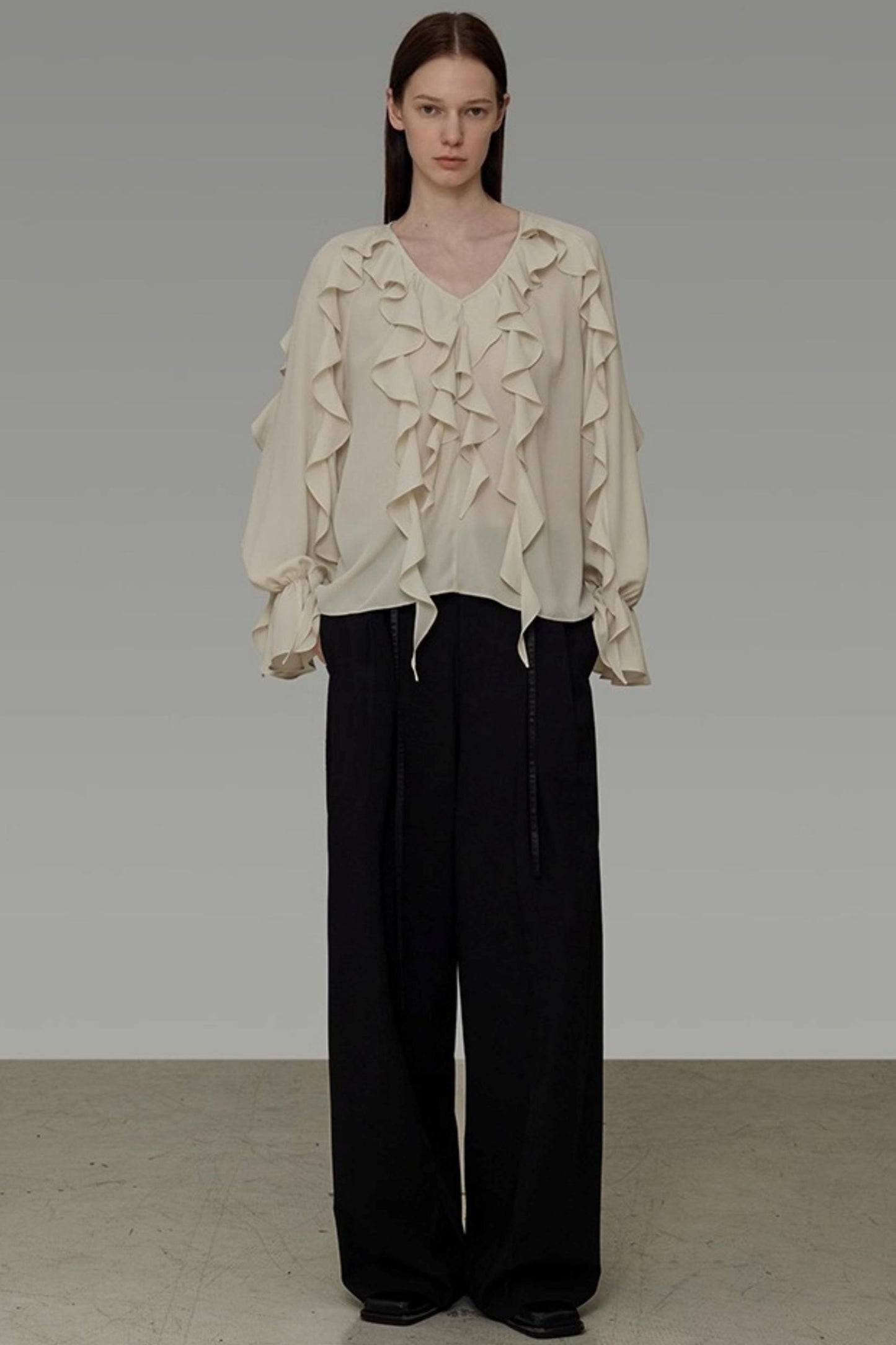 Loose Fit V-Neck Shirt