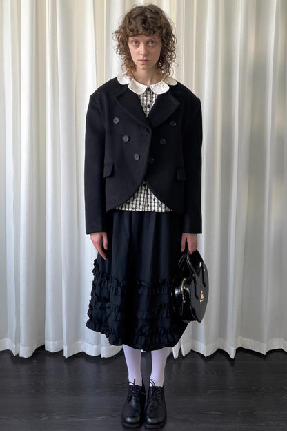 Puff Jacquard Plaid Shirt