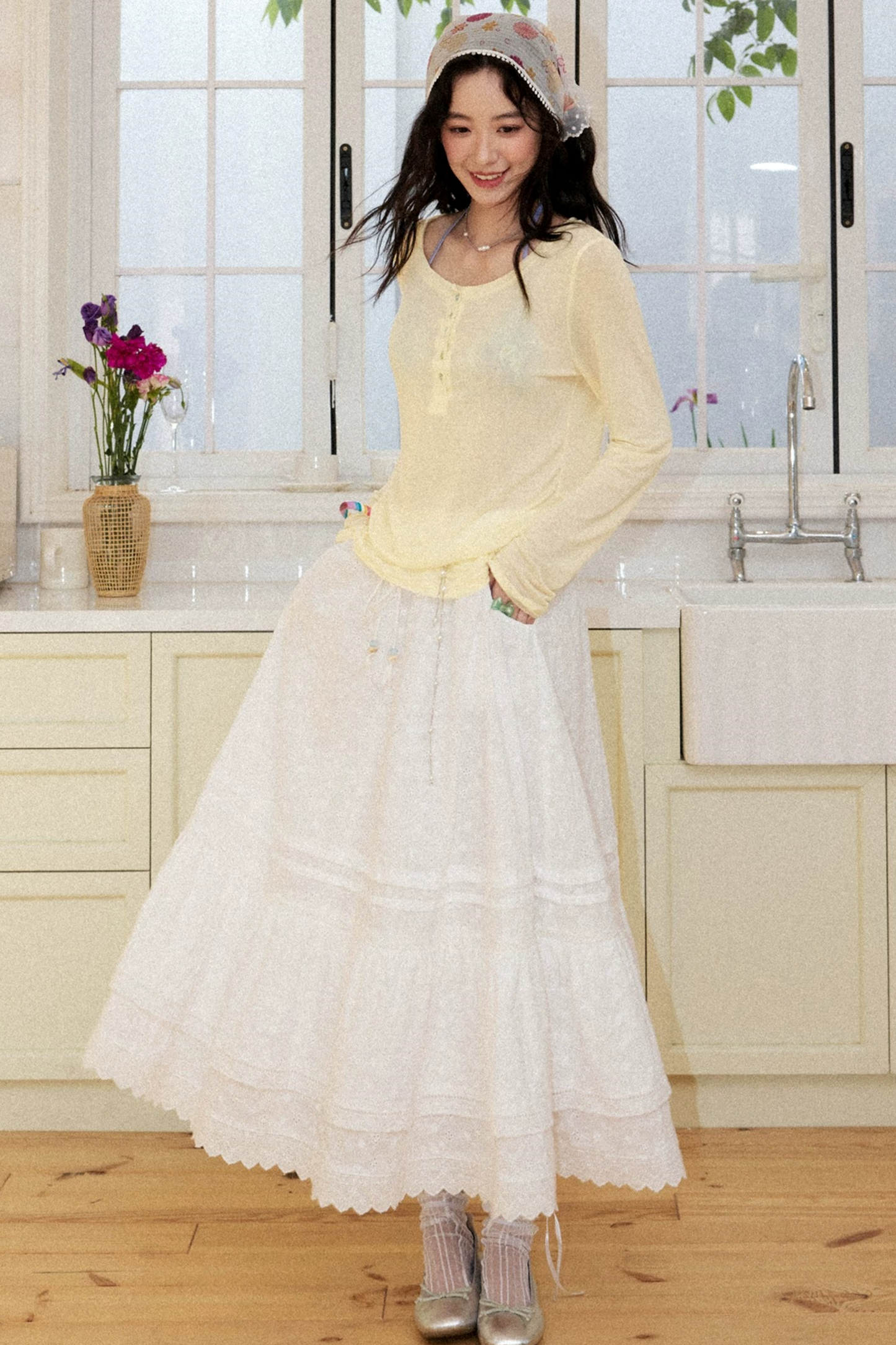Waltz Patchwork A-Line Skirt