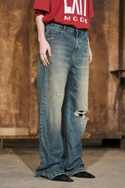 Handcrafted Cat Whiskers Jeans