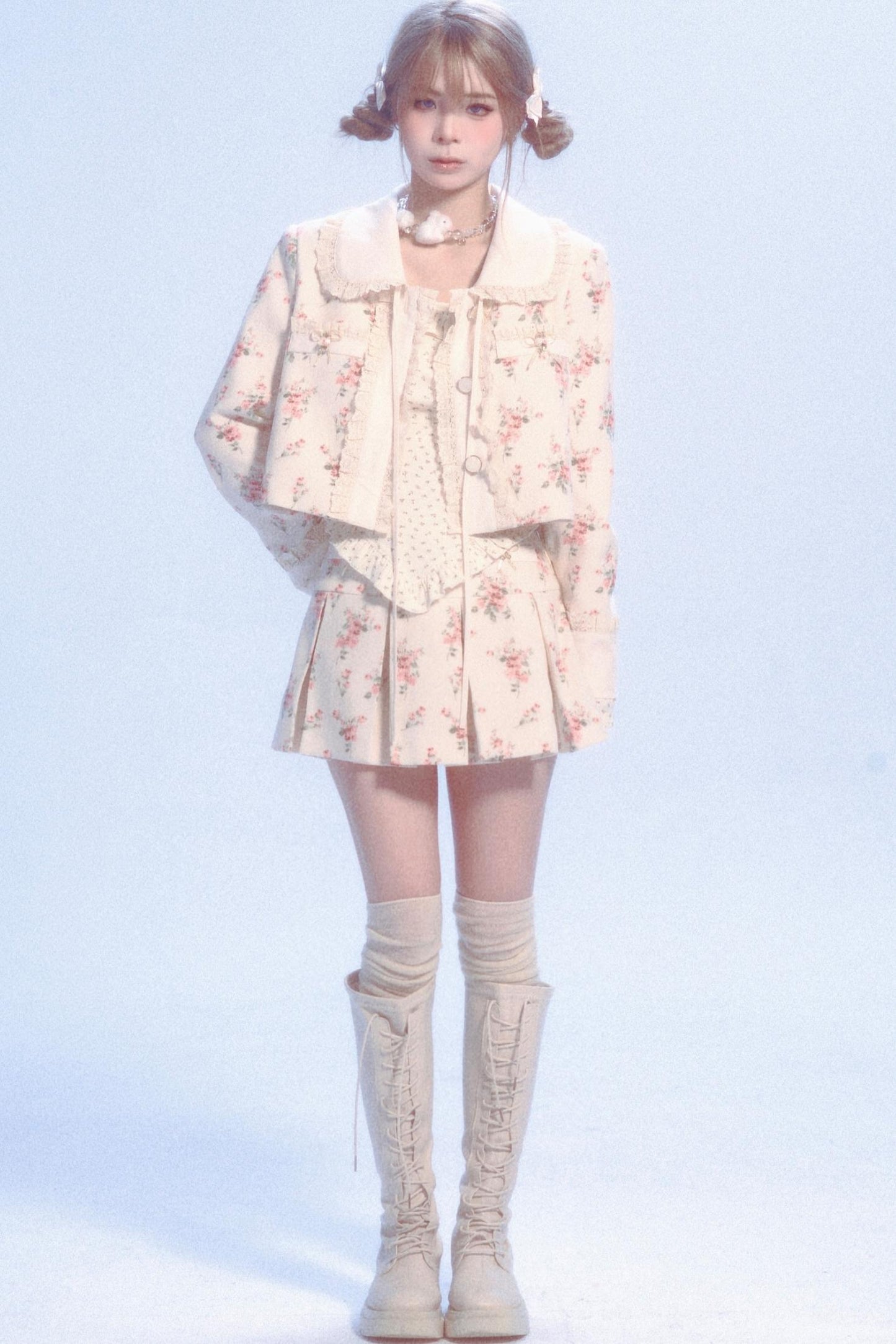 Floral Lace Doll Collar Jacket