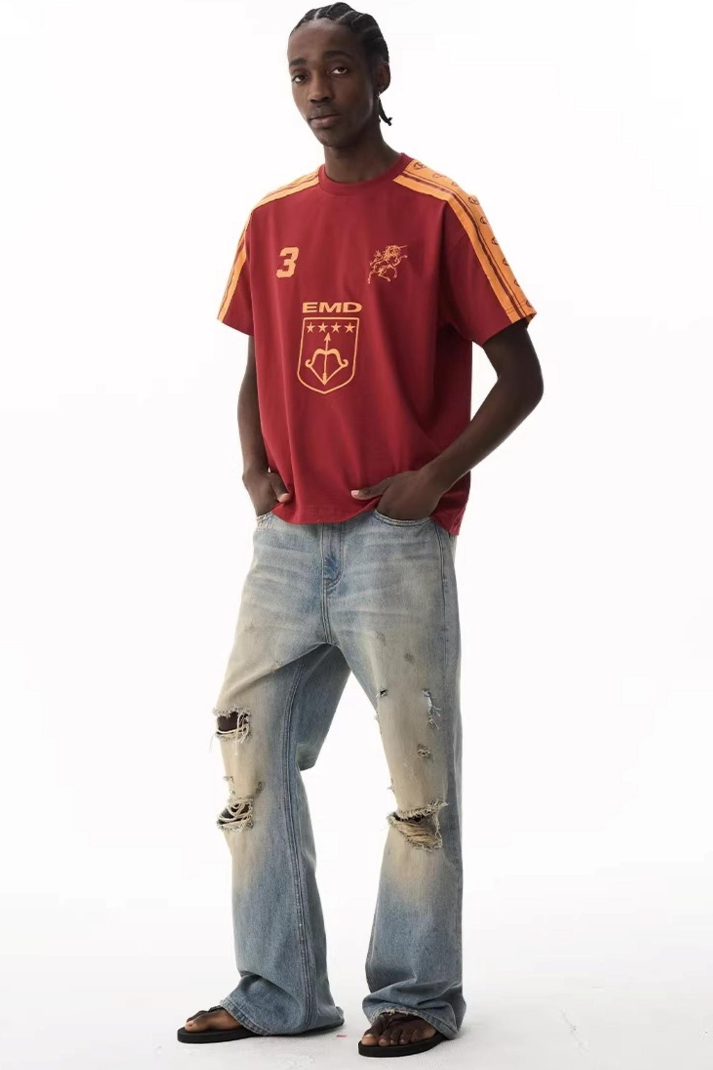 Retro Contrasting Sports Top