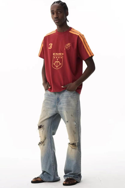 Retro Contrasting Sports Top