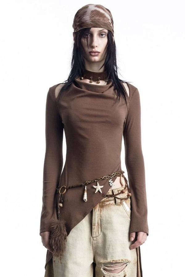 Off-the-Shoulder Knit Tee