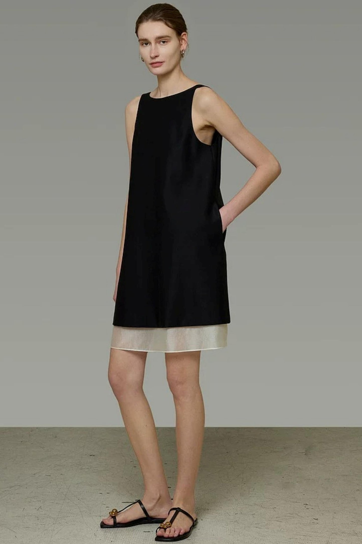 Color-Blocked Midi Dress