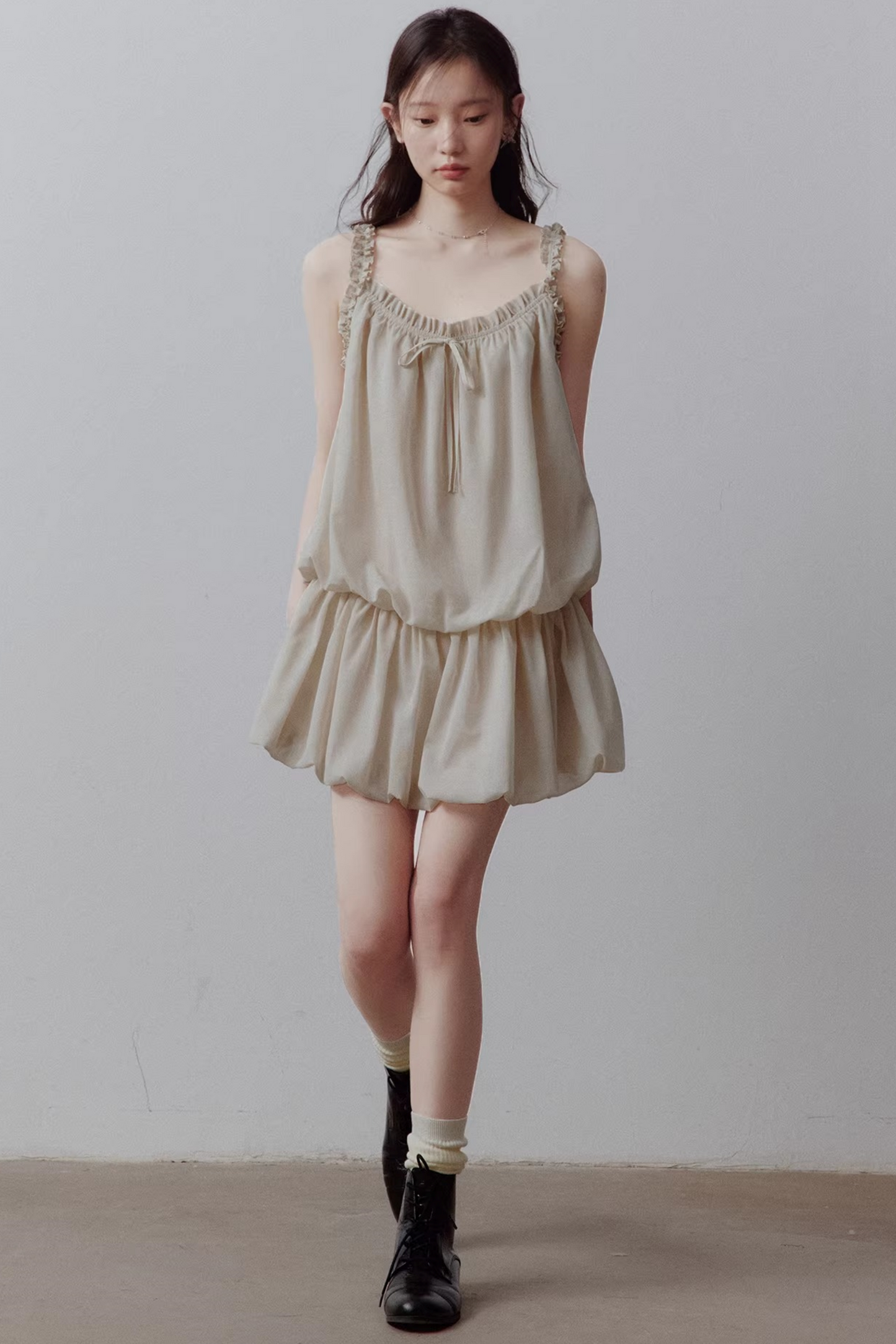Apricot Gray Bud Dress
