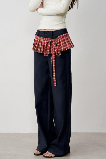 빈티지 대비 데님 스트레이트 팬츠