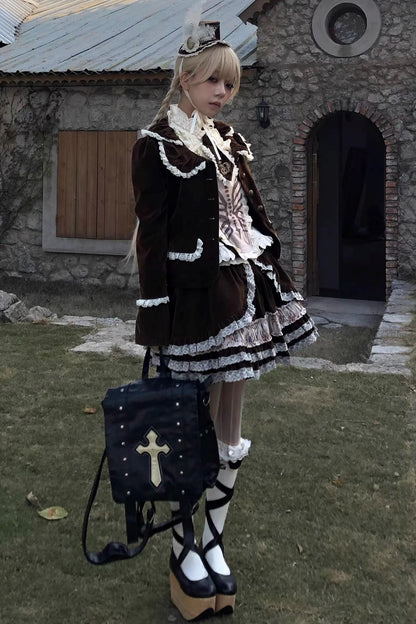 Retro Velvet Lace Blazer