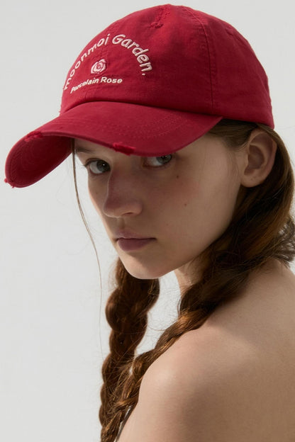 Red Embroidered Baseball Cap