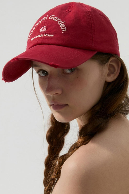 Red Embroidered Baseball Cap