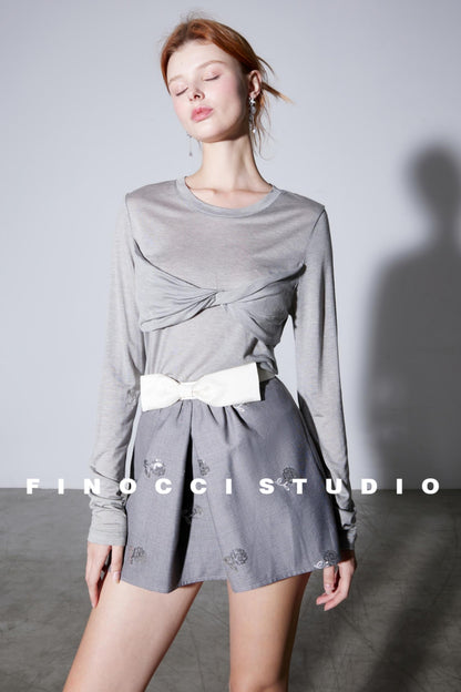 Soft Silk Knitted Mask Top