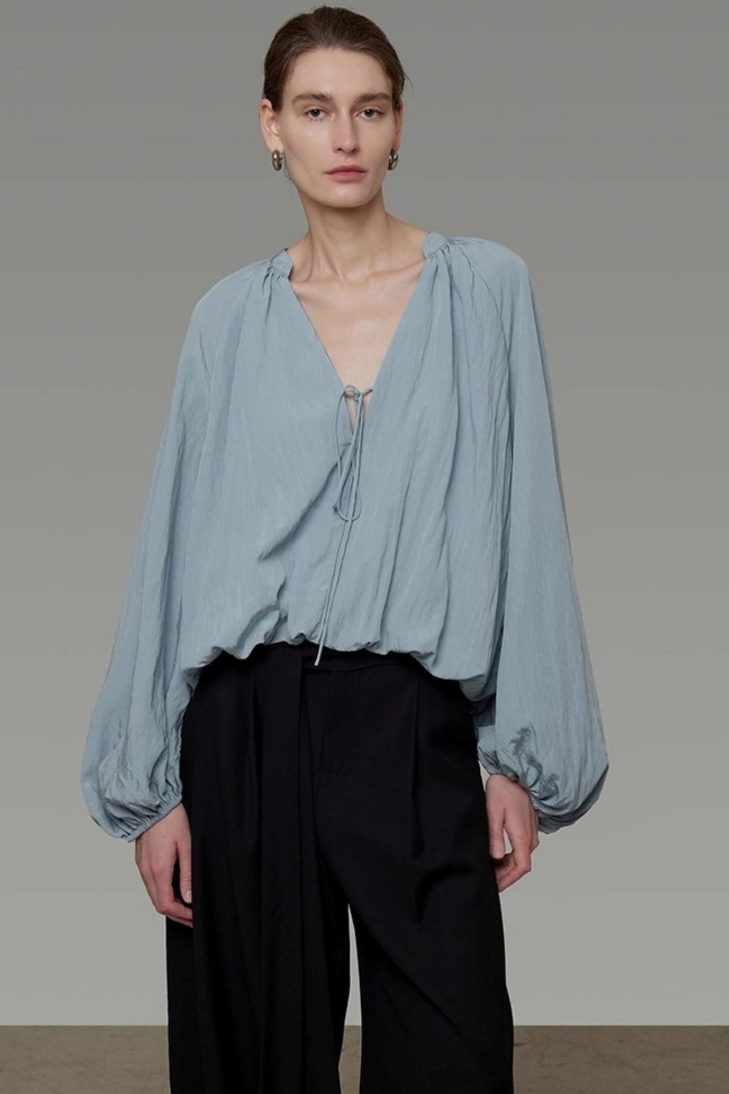 Autumn Lantern Sleeve Top