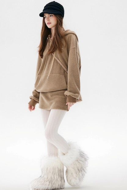 Smoky Winter Hoodie Skirt Set-Up