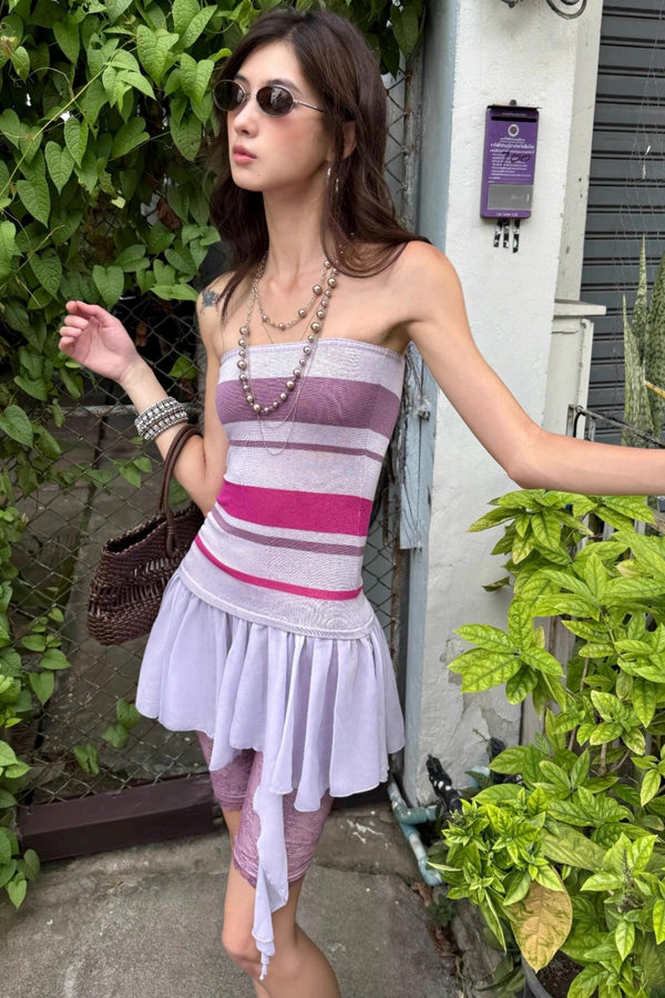 Slim Fit Striped Dress Set-Up