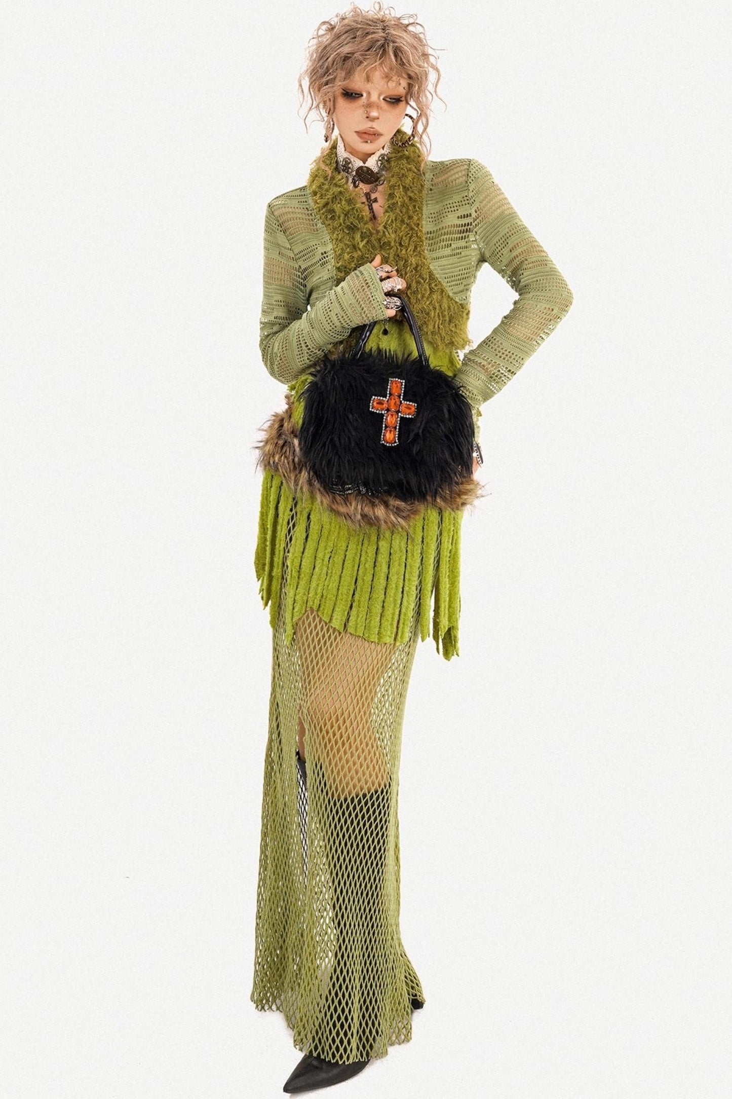 Ultra-Avant-Garde Frayed Cardigan