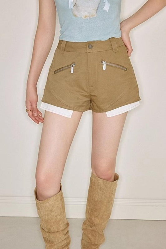 Retro A-Line Side Split Shorts