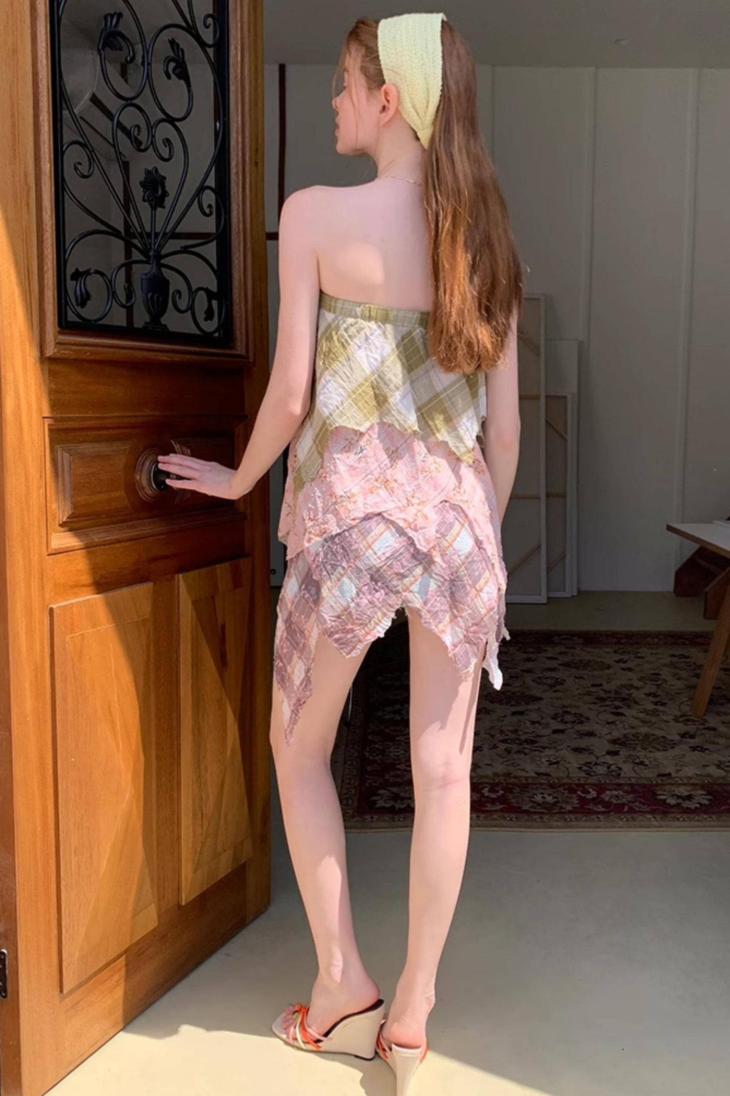 Summer Chic Checkered Skirt