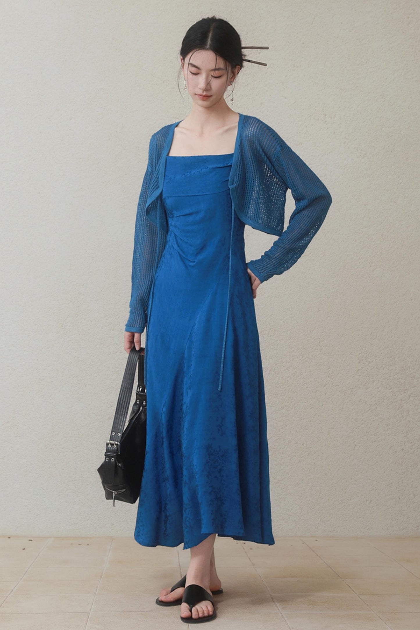 Blue Summer Knit Cardigan