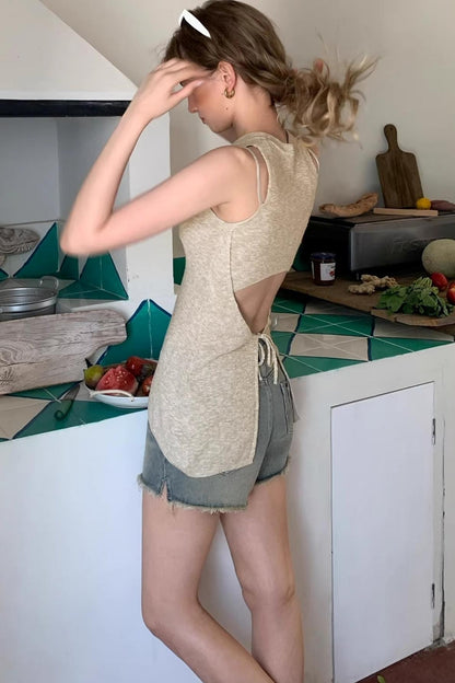 Round Neck Back Cut Camisole