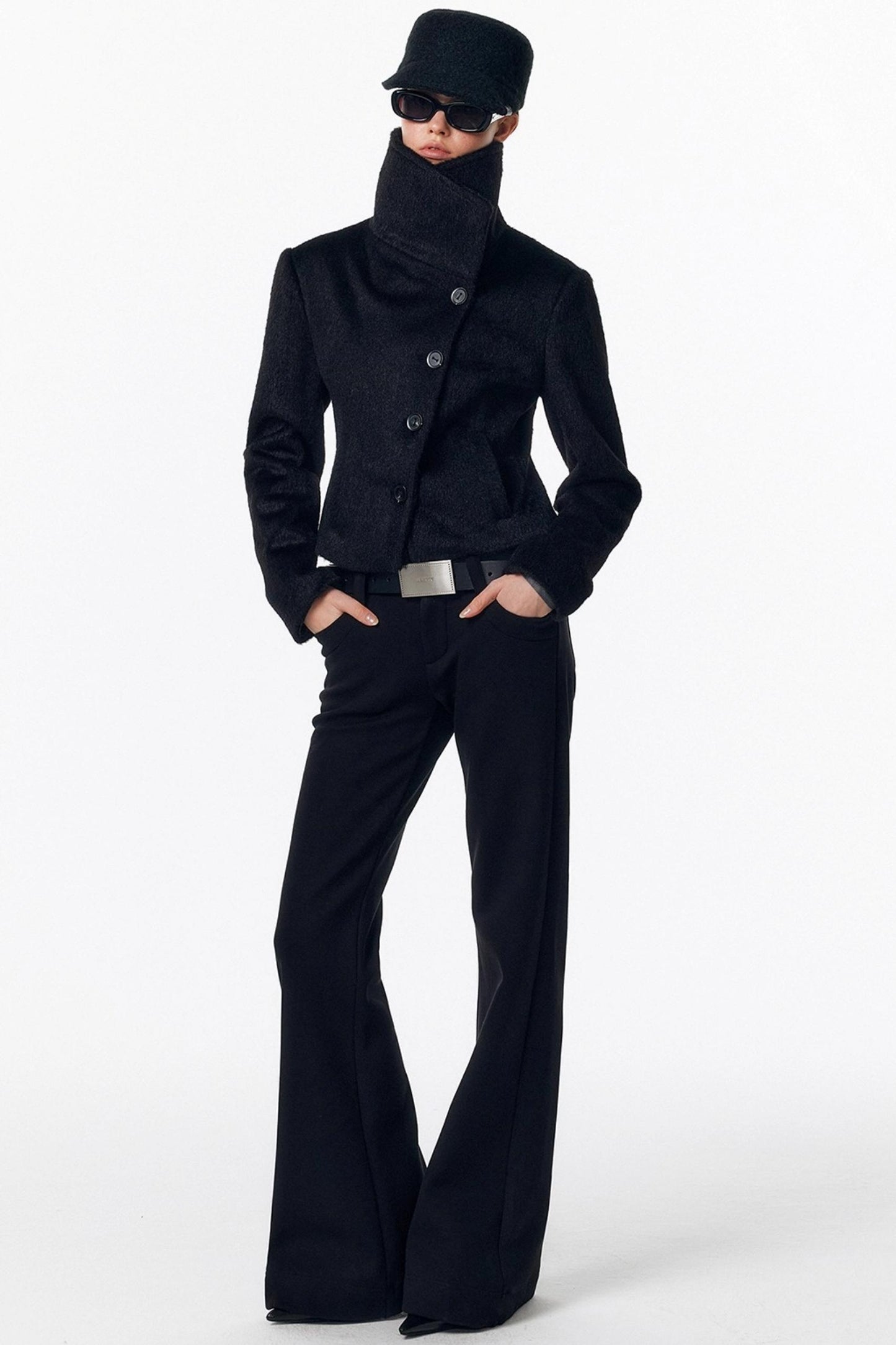 Detachable Fur Wool Coat