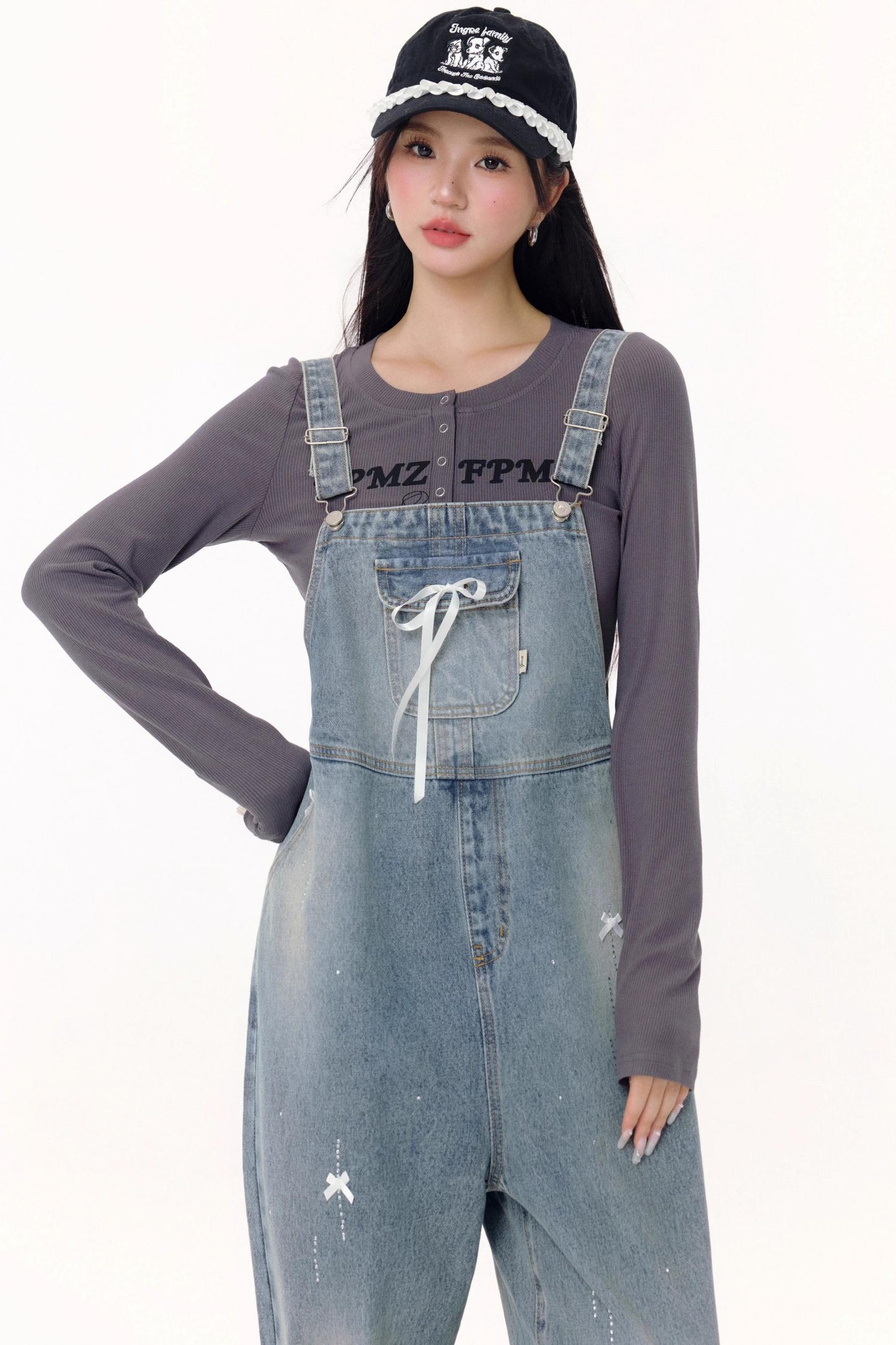 Denim Bib Overalls Pants