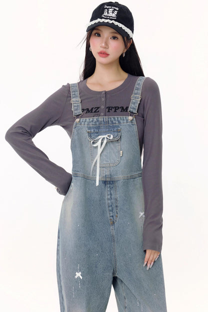 Denim Bib Overalls Pants