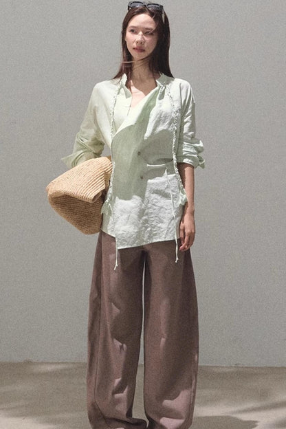 Eco-Luxe Striped Beaded Shirt