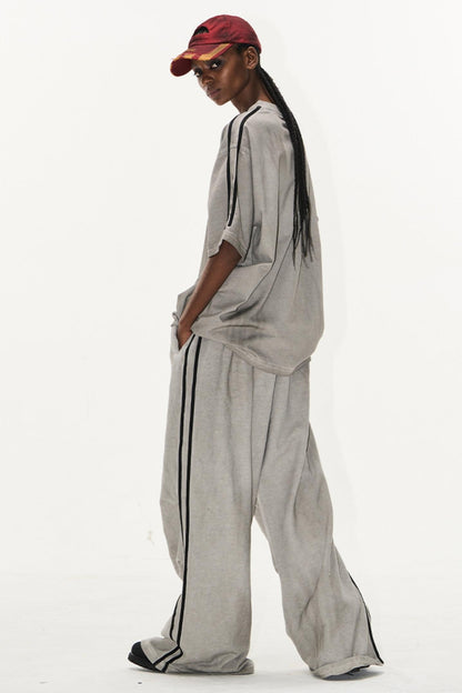 Sport Badge Cotton Pleat Pants