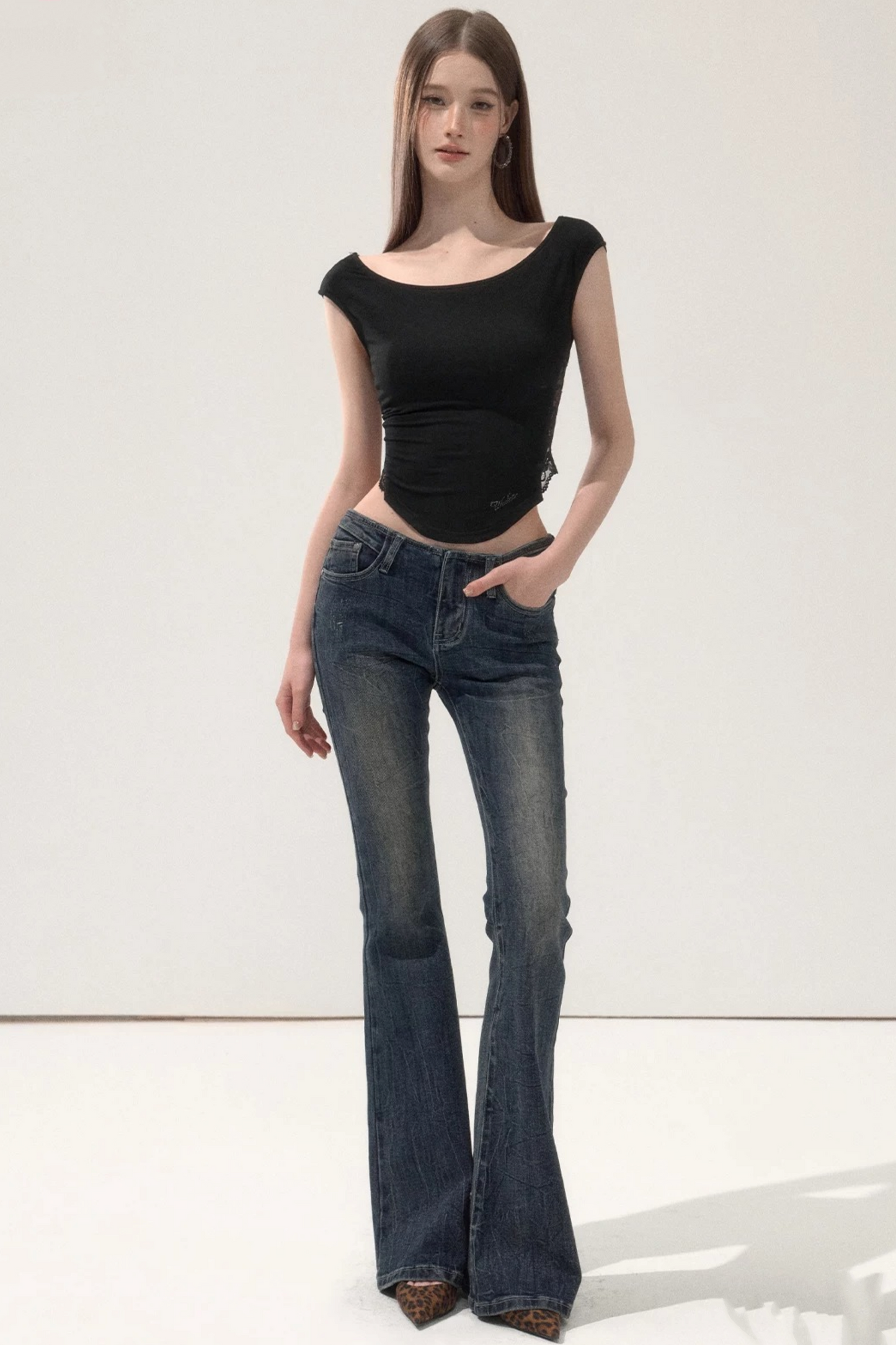 Vintage Flared Denim Pants