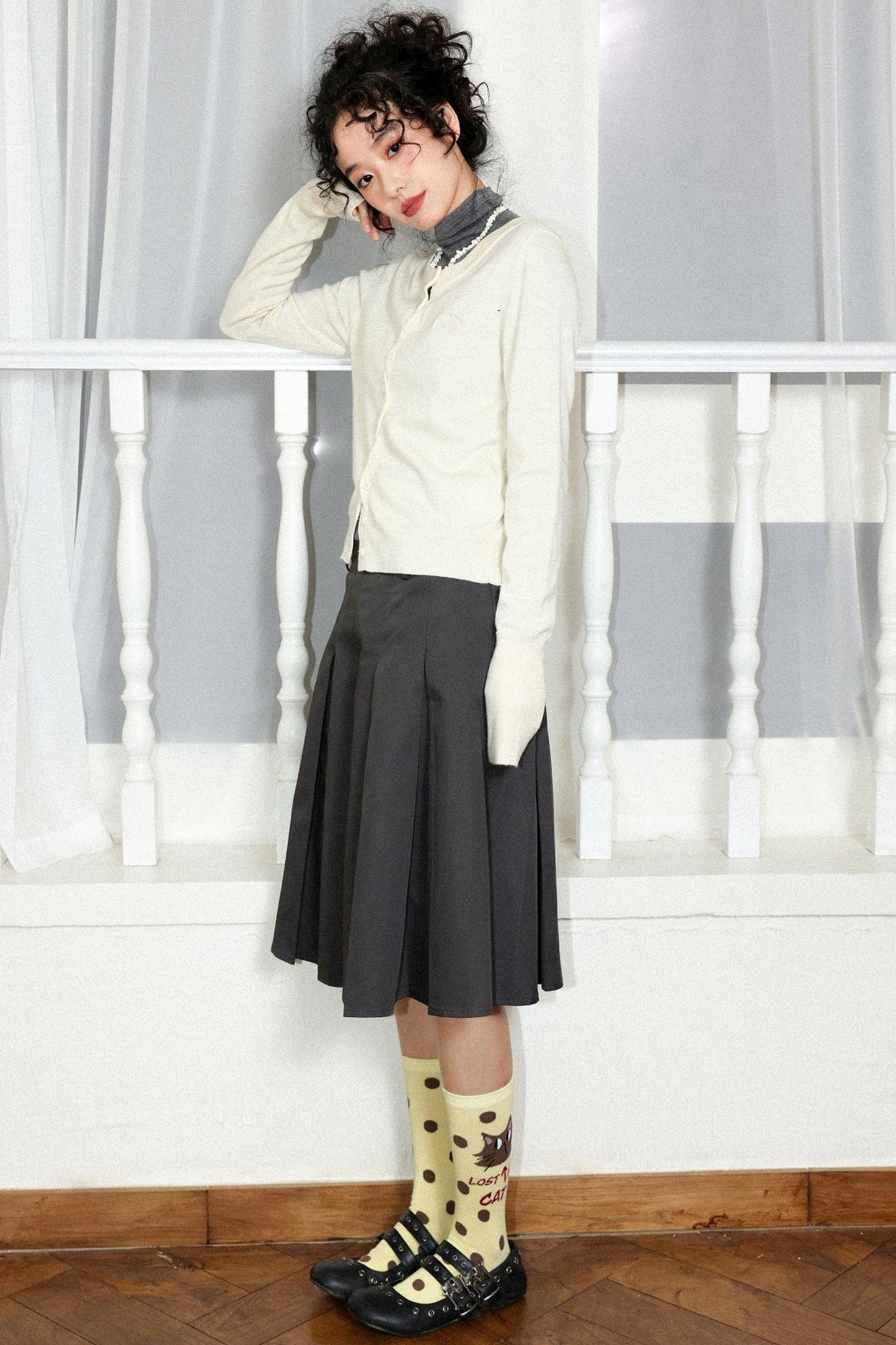 Contrasting Polka Dot Socks