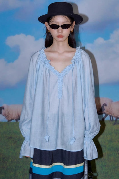 Square Streamer Printed Top