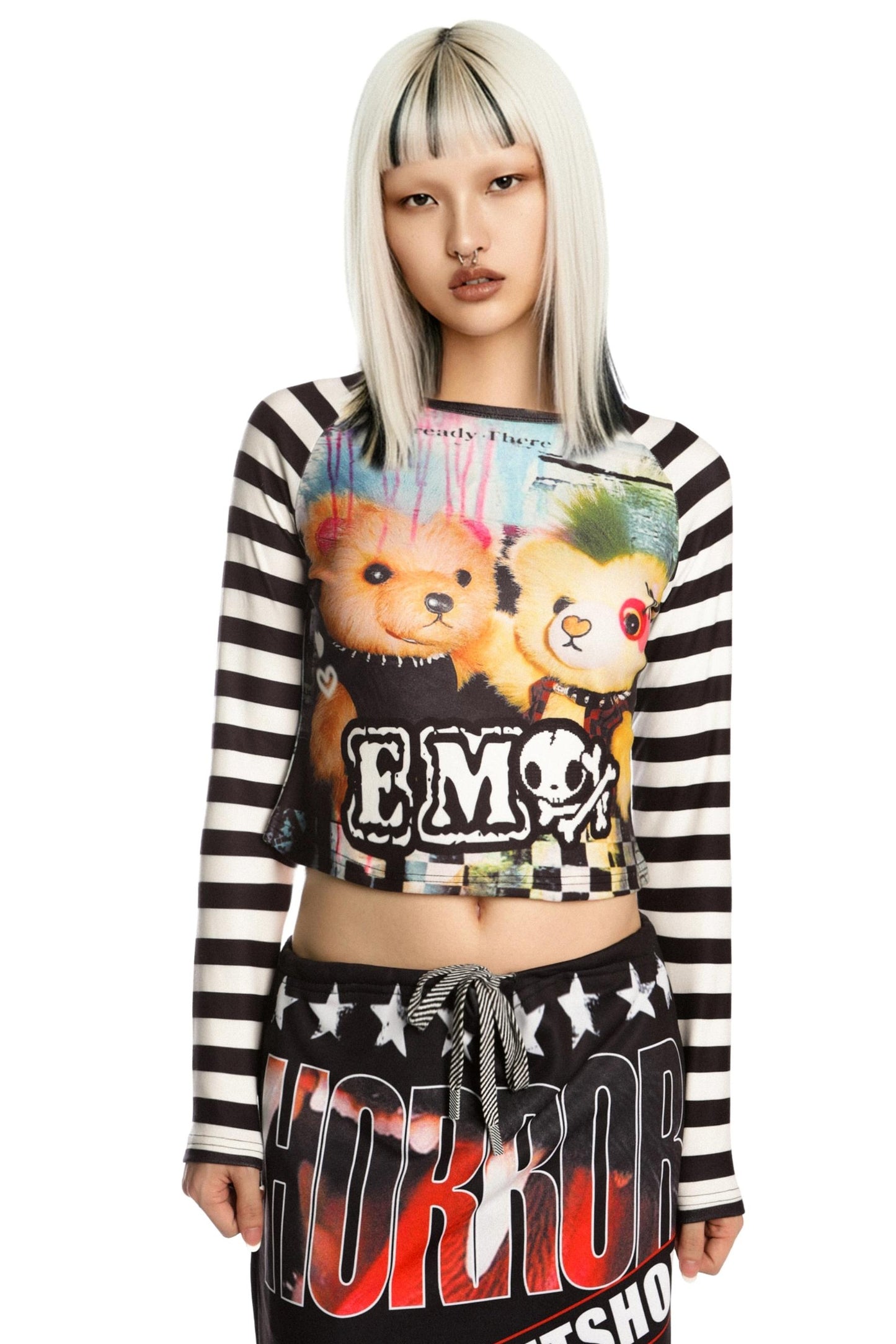 Sweet Printed Raglan Top