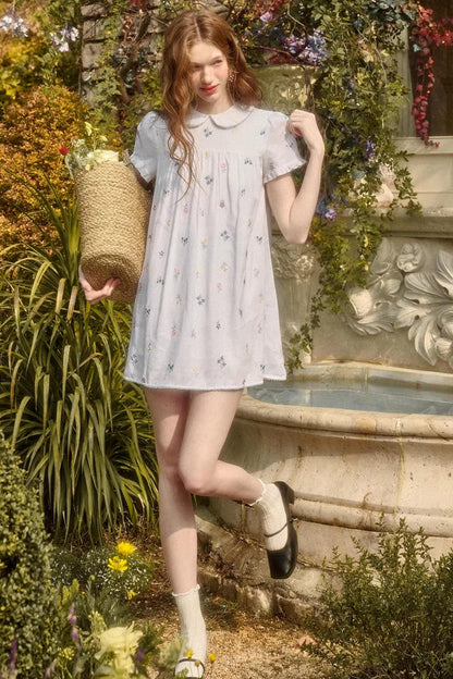 Milky Way Embroidery Linen Shirt Set-Up