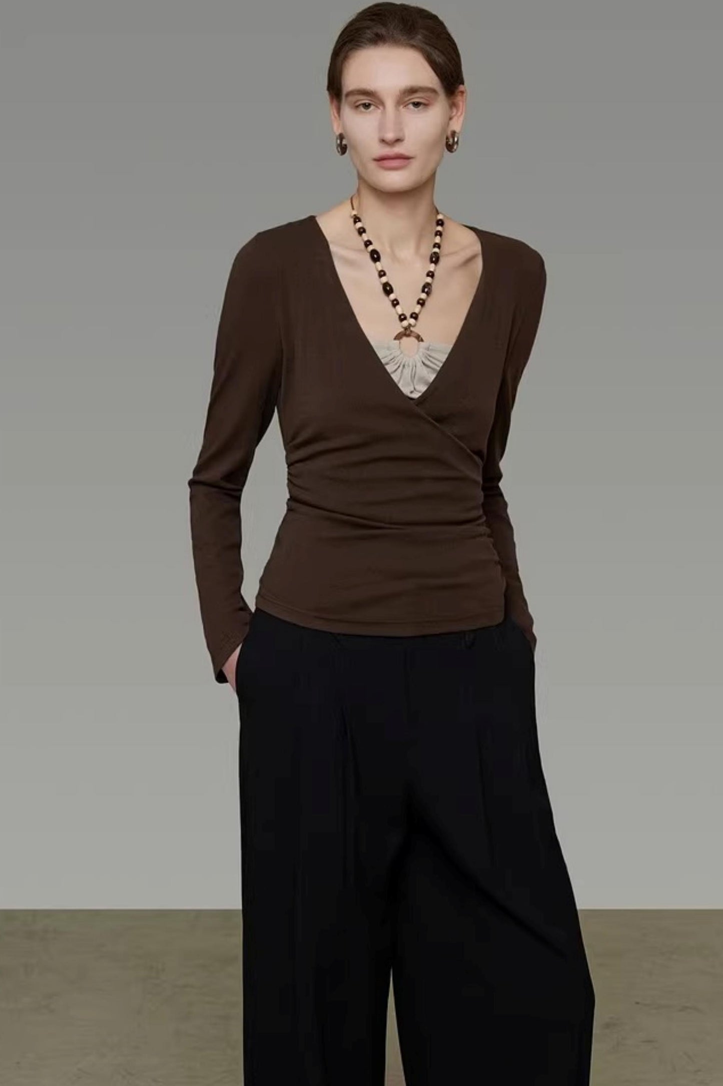 Halter Neck Bead Knit Top