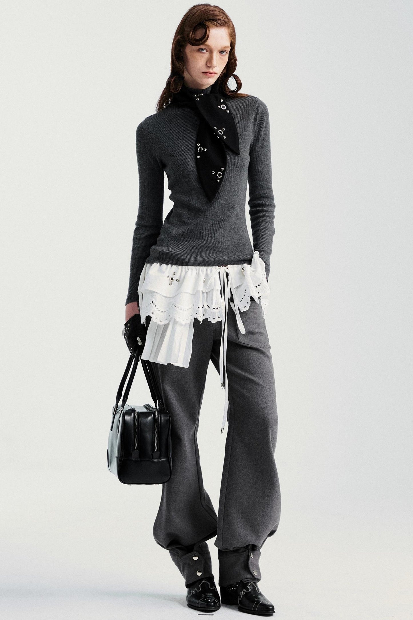 Black Rabbit Ear Scarf