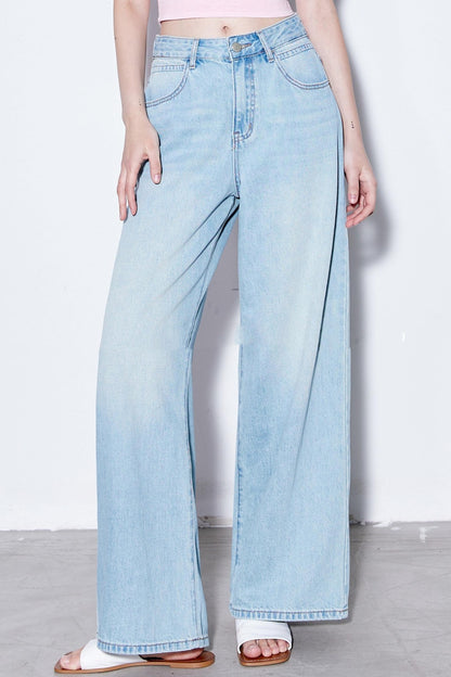 Vintage Soft Cotton Long Leg Jeans