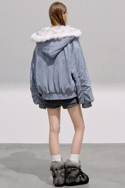 Texture Thickened Plush Jacket