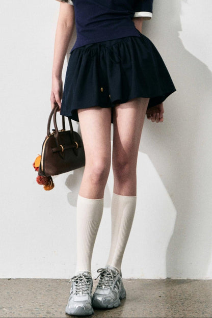 Fluffy Drawstring Skirt