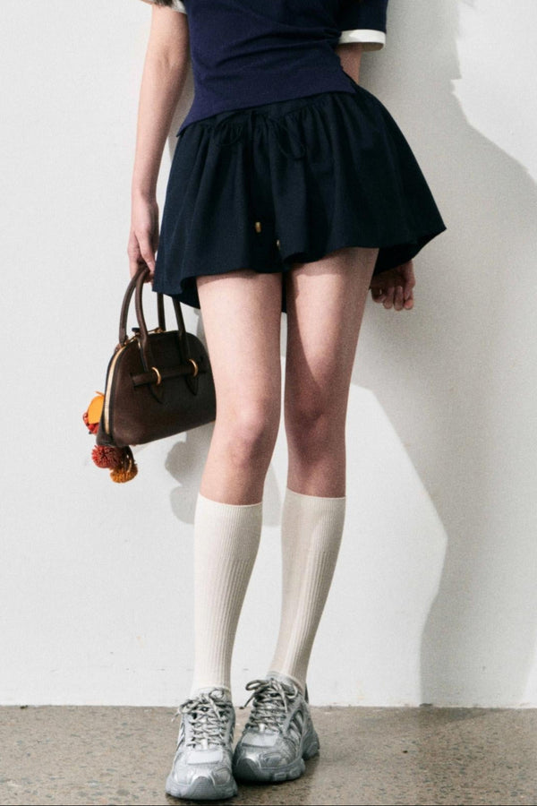 Fluffy Drawstring Skirt