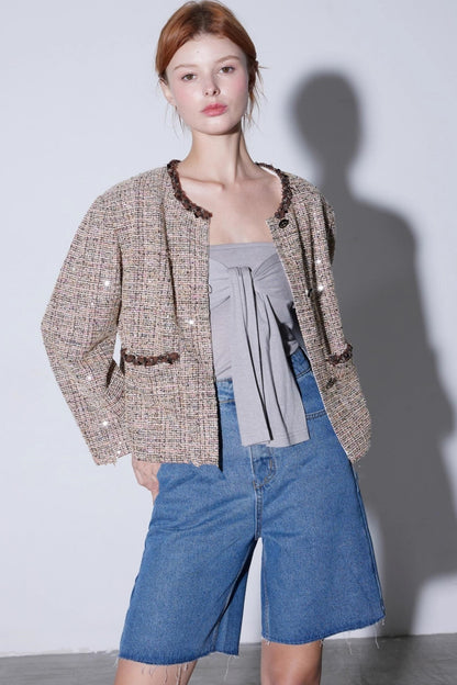 Autumn High-Waisted Denim Shorts