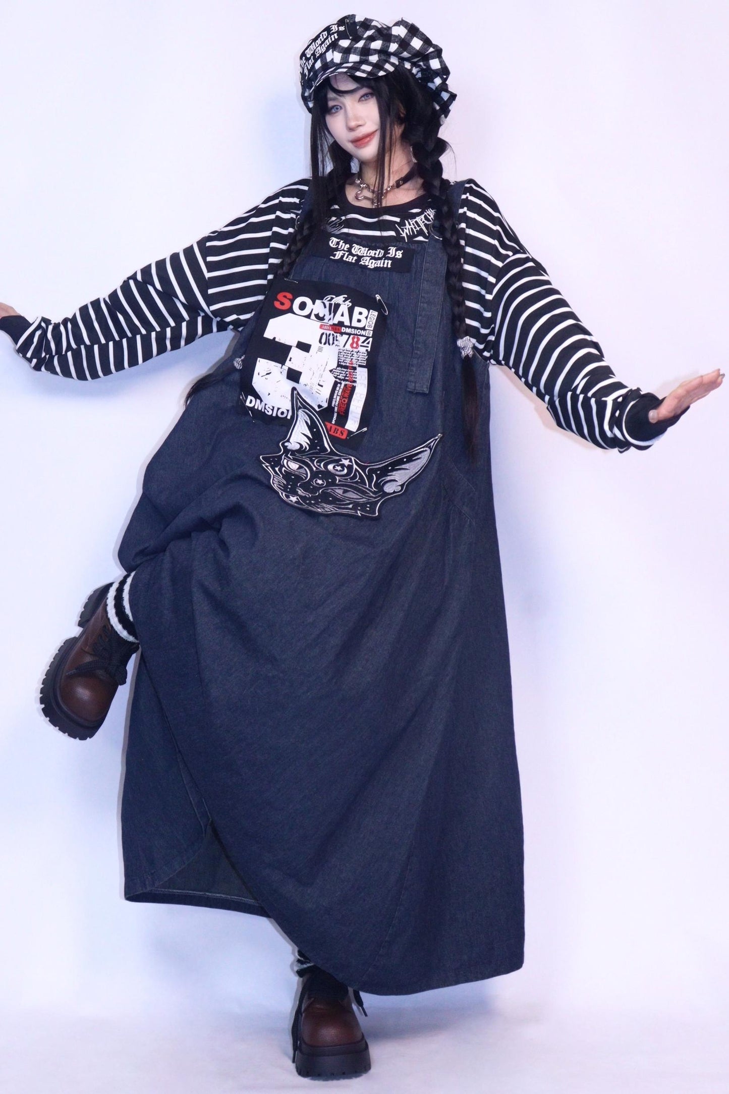 Denim Retro Long Dress