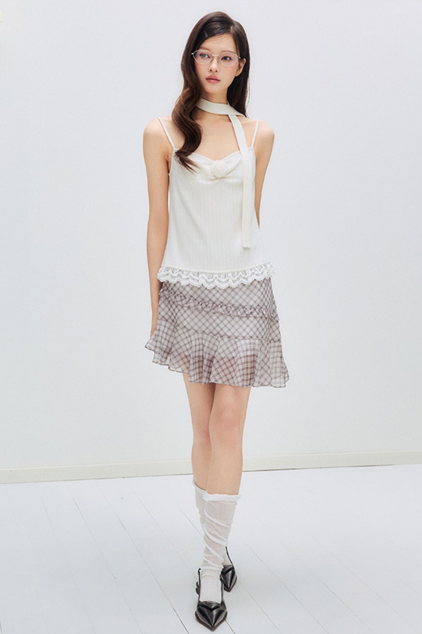 Unregelmäßiger, flauschiger Chiffon-Rüschenrock - 60% Rabatt!