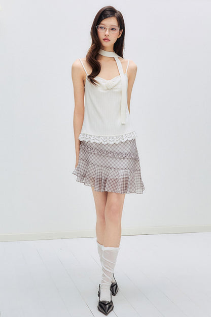 Unregelmäßiger, flauschiger Chiffon-Rüschenrock - 60% Rabatt!