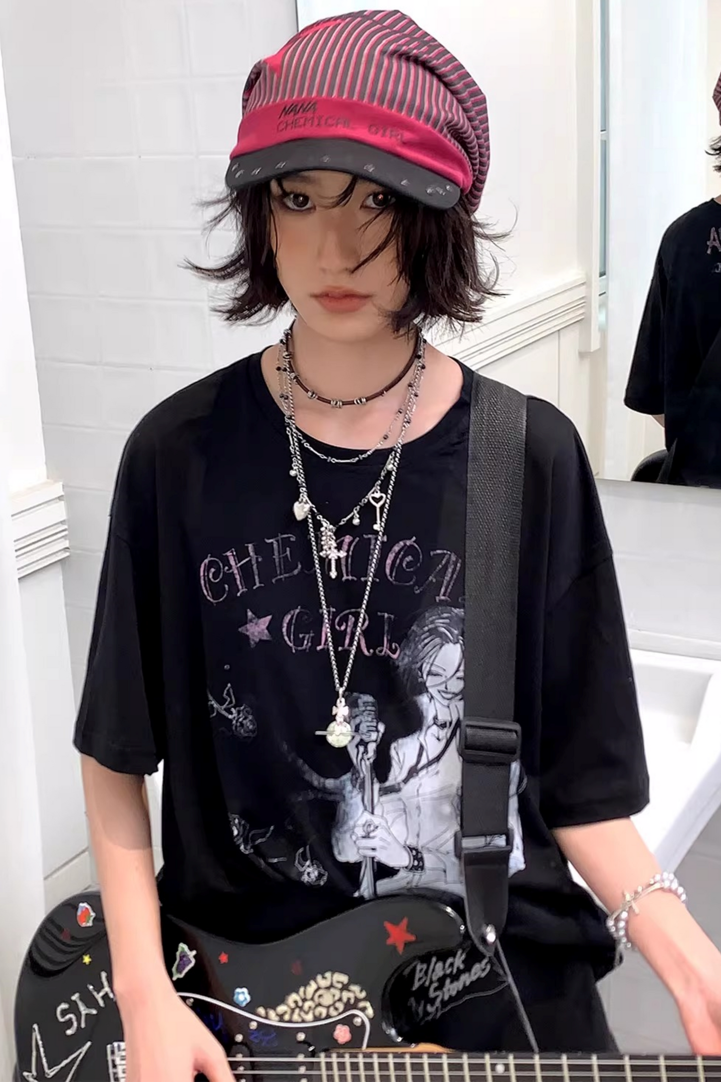 Retro Printed Embroidered Top