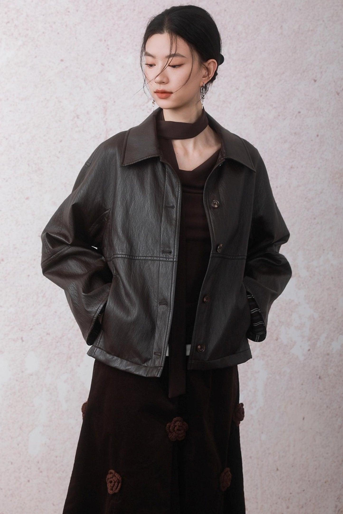 Caramel Coffee Leather Jacket