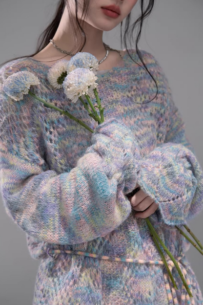 Floral Mist Mohair Sweater Set