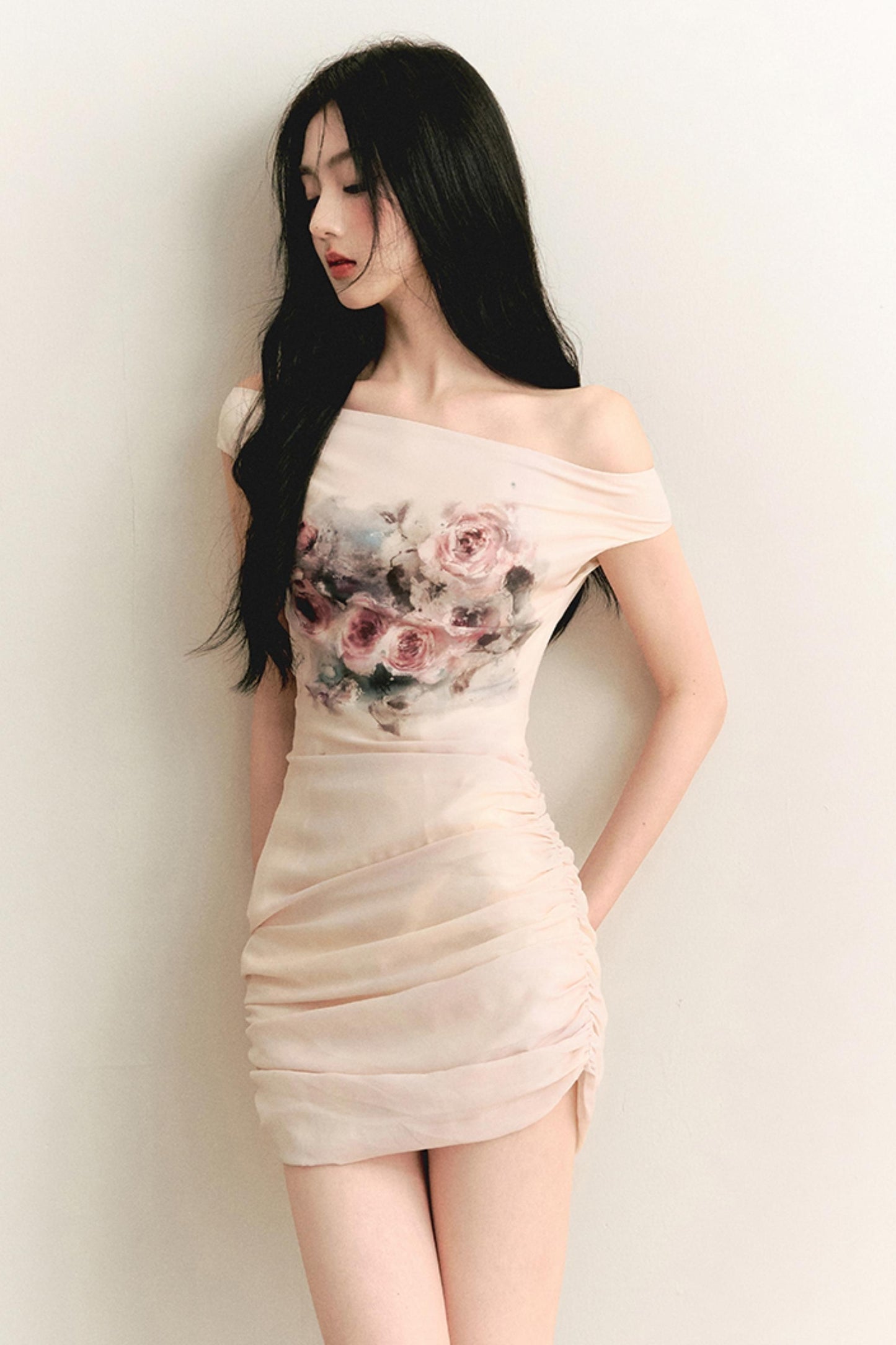 Rose One-Shoulder Dress