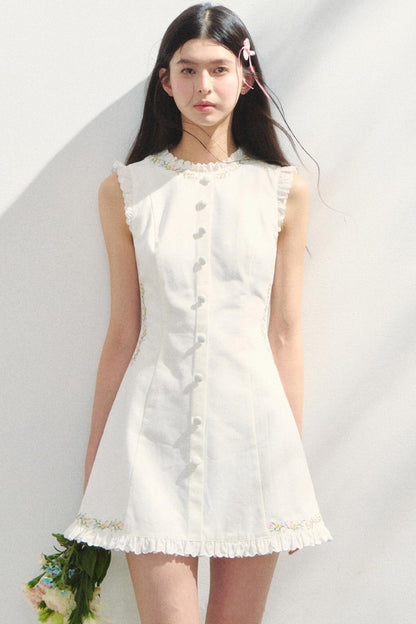 Floral Embroidered Summer Dress