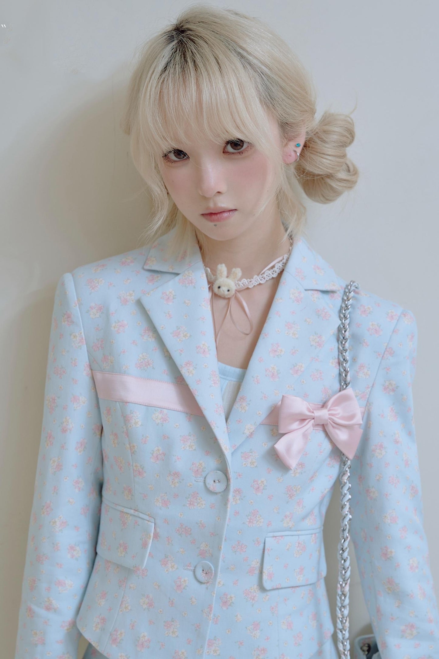 Satin Patchwork Suit Coat Set-Up